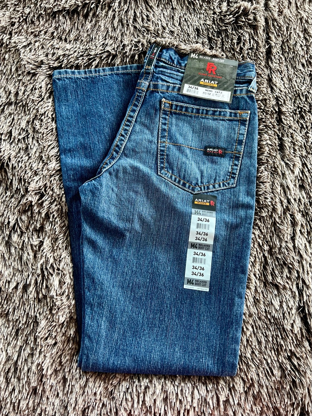 NWT Ariat Men's Relaxed Fit FR Jeans - M4 Relaxed Boot Cut